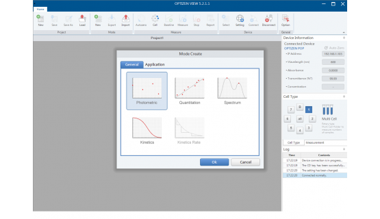 Software Espectrofotometría - OPTIZEN View - Modo general
